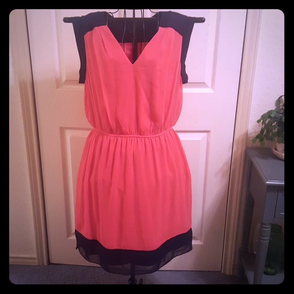 A-line pink dress